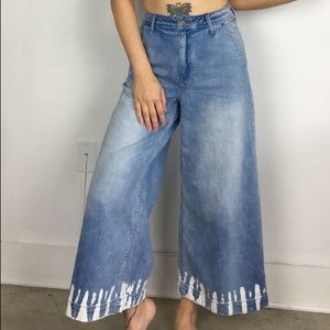 Pilcro and the Letterpress Wide Leg Culotte Jeans